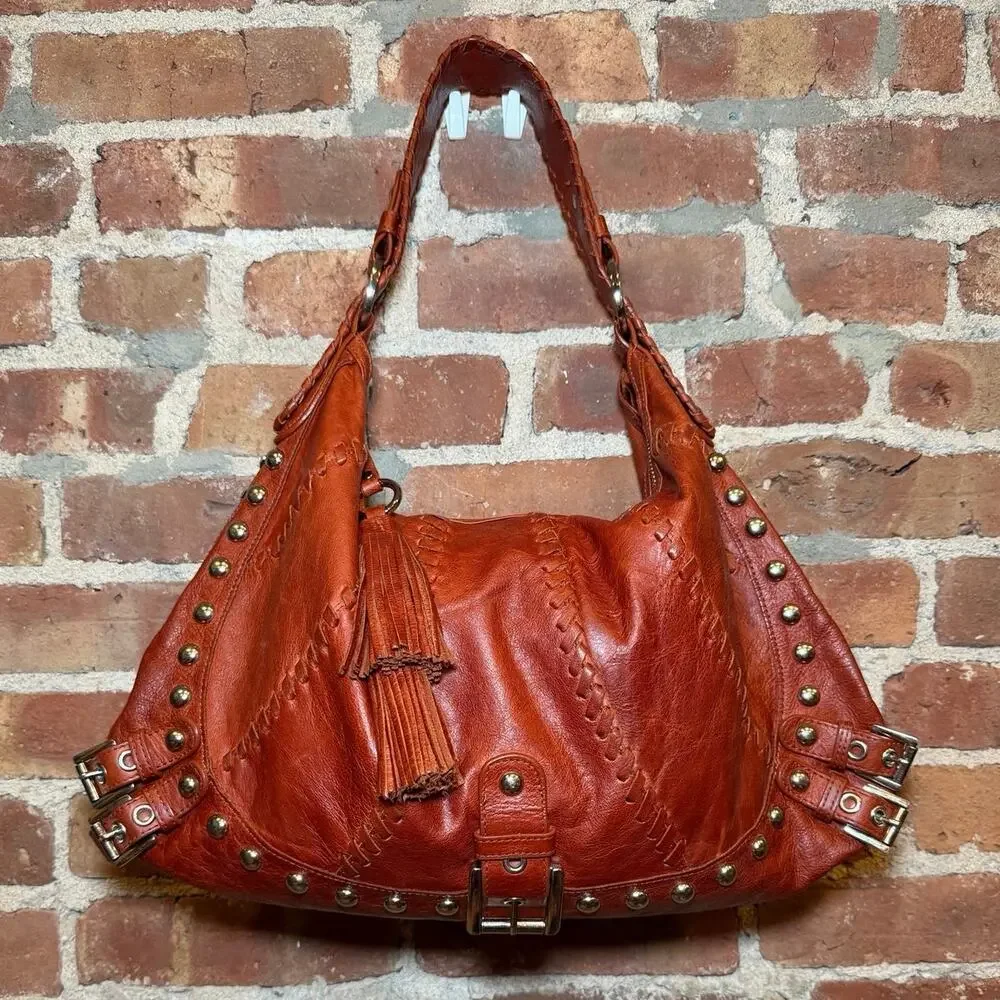 Isabella Fiore Audra Studded Hobo Bag